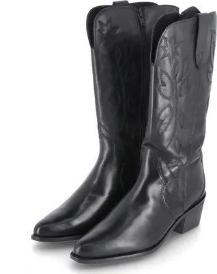 Produktbild von Kaerlek Damen Westernstiefel/ Boots Schwarz Glattleder Reißverschluss Größe: 39