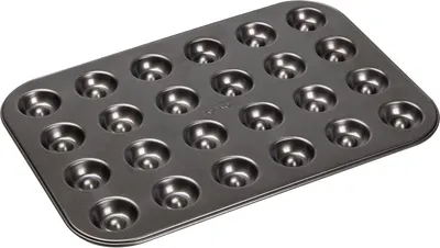 Produktbild von Zenker Backform für 24 Husarenkrapfen & Engelsaugen, beschichtetes Backblech (38 x 27 cm), für leckere Kekse mit Füllung, Keks-Backform