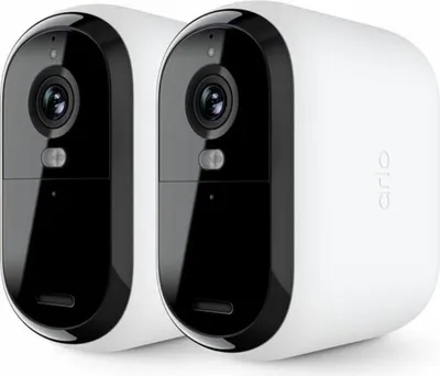 Produktbild von Arlo Essential XL Outdoor Überwachungskamera, 2er Set, IP-Sicherheitskamera, Innen & Außen, Kabellos, Amazon Alexa & Google Assistant, FCC, IC, CE, Decke/Wand/Stange