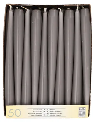 Produktbild von STARPAK Leuchterkerzen 22 mm grau 50er Pack