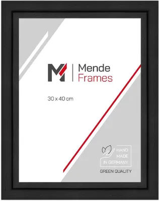 Produktbild von MendeFrames H540 Bilderrahmen Modern Schwarz Gemasert 25x38 cm Museumsglas