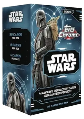 Obrázek produktu pro Sada karet Topps Chrome Star Wars Value Box, anglická verze, pro rok 2026