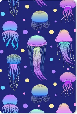 Produktbild von MuchoWow® Mauspad Mousepad Quallen - Muster - Meerestiere - Neon 18x27 cm - Mousepads - Maus Mat - Pad - Mausunterlage