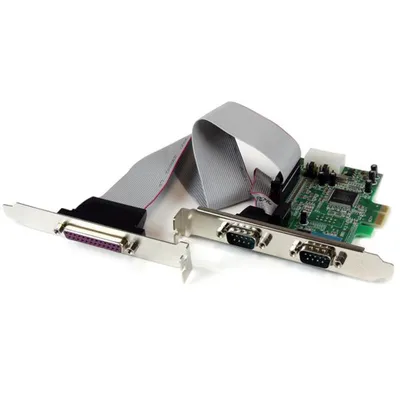 Produktbild von StarTech.com 2S1P Seriell/Parallel RS232 PCI Express Karte mit 16550 UART, PCIe, Seriell, PCIe 1.0a, RS-232, Grün, Edelstahl, ASIX - MCS9901CV-CC