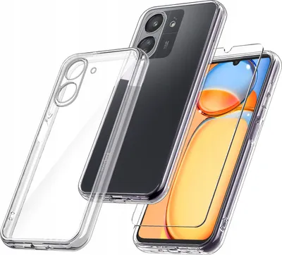 Zdjęcie produktu dla Etui do Xiaomi Redmi 13C | Poco C65 WZMACNIANE 360° CLEAR + Szkło 9H