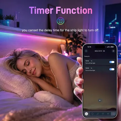 Produktbild von RGBIC Neon-LED-Lichtband - LED-Streifen - 10 m - App- und Fernbedienung - Musik-Synchronisation - Flexibel - Wasserdicht - EU-Stecker 220–240 V