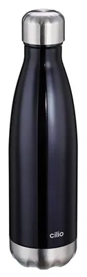 Imagen del producto de Botella de agua aislada Cilio, modelo ELEGANTE, 500 ml, color negro, referencia 543438, código de barras 4017166543438