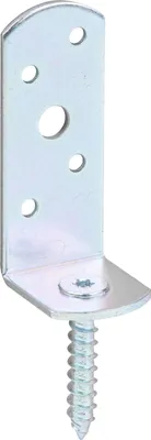 Produktbild von Alberts 843809 Flechtzaunhalter L-Form, galvanisch verzinkt, dickschichtpassiviert, Gesamthöhe 83 mm, 50er Set