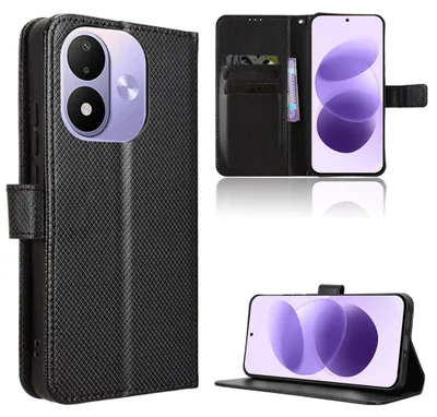 Produktbild von Handyhülle Klapp für Xiaomi Redmi Note 17 5G / 4G Kunstleder Diamant Design