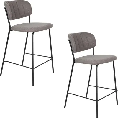 Produktbild von Housecraft Living Jolien Barhocker 65 cm Schwarz/ Grau - 2 er Set