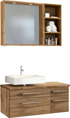 Produktbild von Held Möbel Unterbecken-Set Davos 90 cm -C- (links) Wotaneiche/Wotaneiche