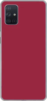 Produktbild von MuchoWow® Handyhülle Schutzhülle Hülle für Telefoonhoesje Samsung Galaxy A71 Rot - Einfarbig Silikon Softcase Handy Hülle - Kartenbesitzer