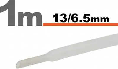 Produktbild von 10 x 1 Meter Schrumpfschlauch Weiß 13/6,5 mm – 10 Stück à 1 Meter – Schrumpfschlauch zur Isolierung und zum Kabelschutz – Geeignet für Elektroinstallationen und -reparaturen [11024T]