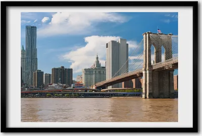 Produktbild von Bild 60x40 MDF-Rahmen, Wandkunst Brooklyn Brücke