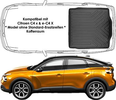 Produktbild von Trimak Kofferraumwanne kompatibel mit Citroen C4 X und E-C4 X Kofferraummatte