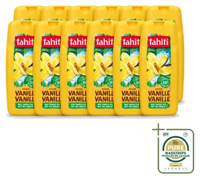 Obrázok produktu pre 12 kusov gélu na sprchovanie Tahiti, vanilková vôňa, objem 300 ml – balenie