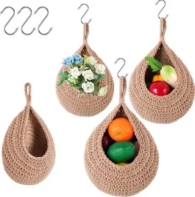Produktbild von Famanu Aufbewahrungskörbe Set aus 3 - für Küche und Haushalt - Wandmontage