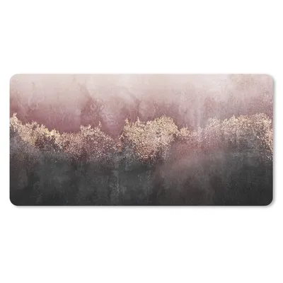 Produktbild von MuchoWow® Schreibtischunterlage Glitter - Gold - Abstrakt 80x40 cm - XXL Mauspad - Gaming Mauspad