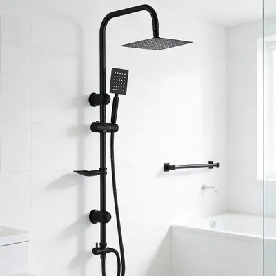 Immagine prodotto di Kit completo per doccia - Altezza regolabile da 75 a 110 cm