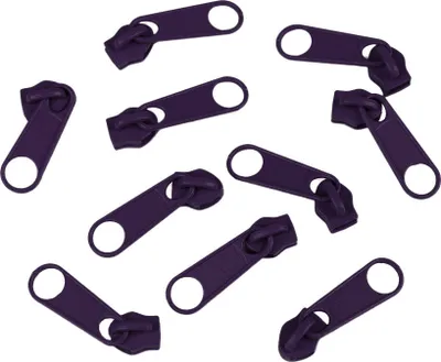 10 Reißverschluss Zipper für Endlosreißverschluss, 3mm, pflaume