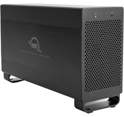 Immagine prodotto di OWC Mercury Elite Pro Dual - Custodia per HDD - 2,5/3,5 Zoll - SATA - Serial ATA II - Serial ATA III - USB Anschluss - Schwarz