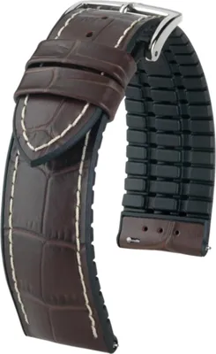 Immagine prodotto di Cinturino Hirsch George L in Pelle Chiusa Marrone Scuro 20 mm 0925128010-2-20