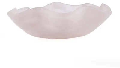 Image de Bol à fruits en résine, rose et blanc