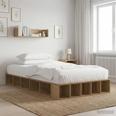 Obrázek produktu pro Maison Exclusive – Postel s úložným prostorem, ručně vyrobená, buk, 80 x 200 cm