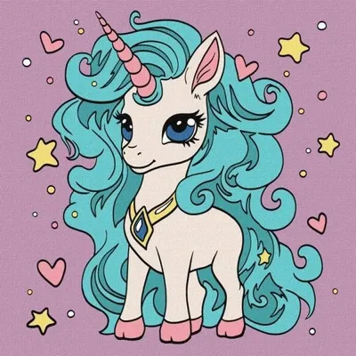 Image de Peinture par numéros - Une licorne fantastique - Ideyka