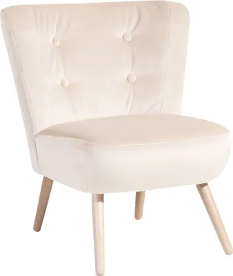 Produktbild von Sessel Kassi Bezug Samtvelours Buche natur / creme 22367