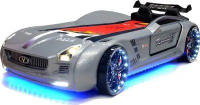 Produktbild von Autobett Kinderbett "Rio Roadster" LED Sound Sportsitze Lattenrost Spoiler 90x190 cm