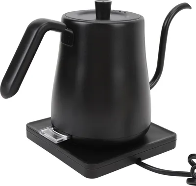 Obrázok produktu pre Elektrická kanvica s husím krkom 800 ml 1000 W Automatické vypínanie ABS 304 nerezová oceľ ��pour over black EU plug 220 V
