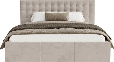 Productafbeelding van FEDVE Boxspringbed Lindos, bekleed met fluweel, 160x200 cm, taupekleurig