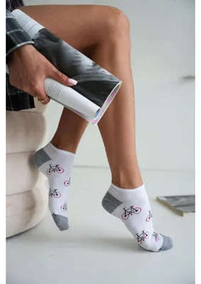 Immagine prodotto di Calzini sportivi da donna, modello Milena, colore bianco, taglia 37-41