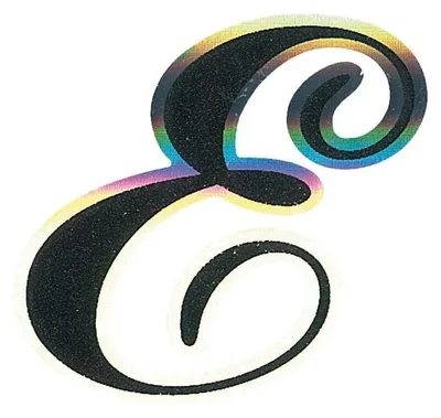 Produktbild von Aufkleber Monogramma Buchstabe und, Schwarz Metallescente