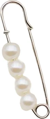 Produktbild von Blume Form Anti-Exposition Frauen Brosche Pin Glänzende Strass Faux Perlen Sicherheitsnadel Kostüm Zubehör-32