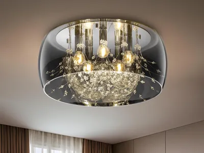Obrázok produktu pre Trio Crystel stropné svietidlo E14 5-násobné ⌀50cm chróm