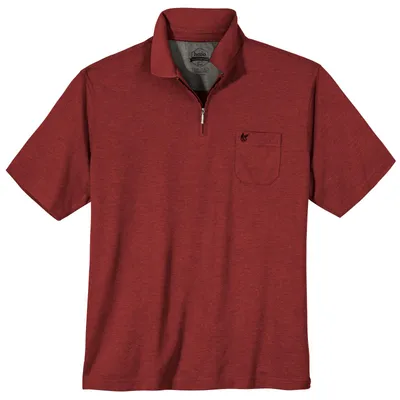 Produktbild von Hajo Zipper Poloshirt XXL Stay Fresh rot melange