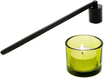Produktbild von Edelstahl Kerzenlöscher mit langem Griff - Sichere Kerzenlöschung - Kerzenzubehör Set