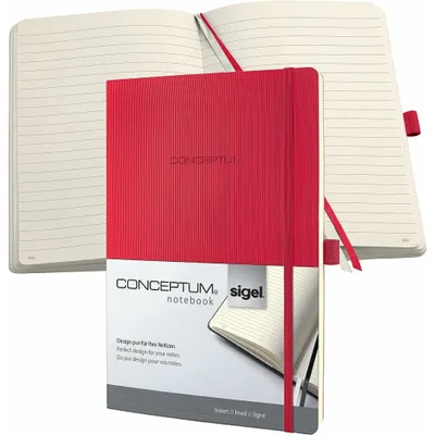 Zdjęcie produktu dla sigel CO315 Notizbuch, 18,7x27cm, rot