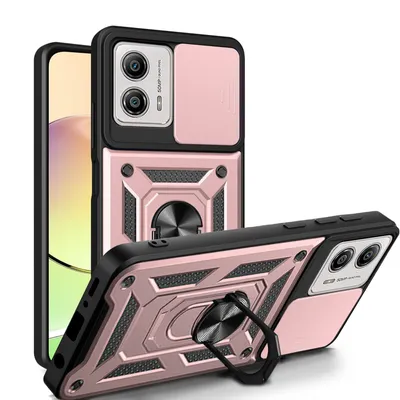 Produktbild von Outdoor Panzer Hülle Motorola Moto G13 / G23 / G53 mit Kameraschutz Ringhalter Rosegold
