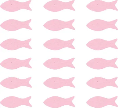 Produktbild von Oblique Unique 18 Holz Fische Streudeko Taufe Kommunion Konfirmation Firmung - Echtholz rosa