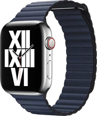 Produktbild von Apple MGXD3ZM/A Intelligentes tragbares Accessoire Band Blau Leder