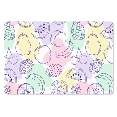 Produktbild von MuchoWow® Schreibtischunterlage Muster - Lebensmittel - Sommer 60x40 cm - XXL Mauspad - Großes Mauspad