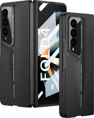 Immagine prodotto di Custodia per Samsung Galaxy Z Fold 4 5G Custodia rigida opaca ultrasottile con protezione dello schermo integrata nera