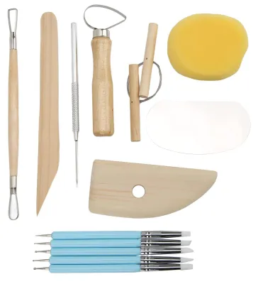 Töpferwerkzeug-Set 14-teilig für Modellieren & Bildhauen