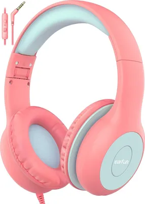 Produktbild von Over-Ear-Kopfhörer für Kinder, CPC- mit Kabel, HD-Sound, 85/94 dB Lautstärkebegrenzung, verstellbare Ohrpolster, 3,5-mm-Aux-Buchse,Pink