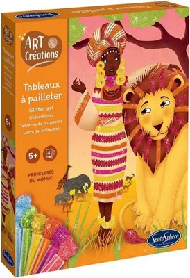 Produktbild von Sentosphère Bastelset Prinzessinnen Malen Glitzer Kreatives Spielzeug