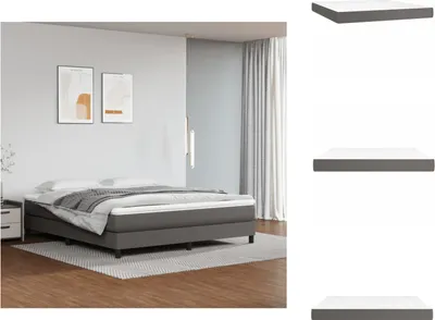 Immagine prodotto di vidaXL Materasso a molle insacchettate grigio 160x200x20 cm in Pelle finta - Materassi