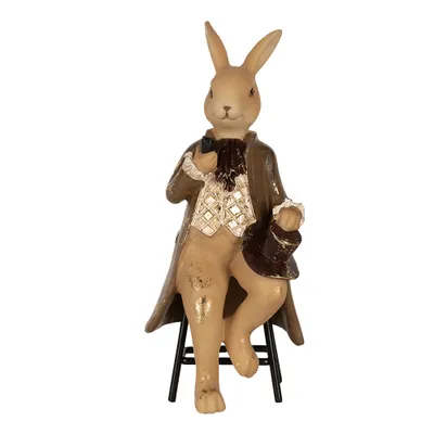 Immagine prodotto di Clayre & Eef figurina coniglio 20 cm in poliresina marrone